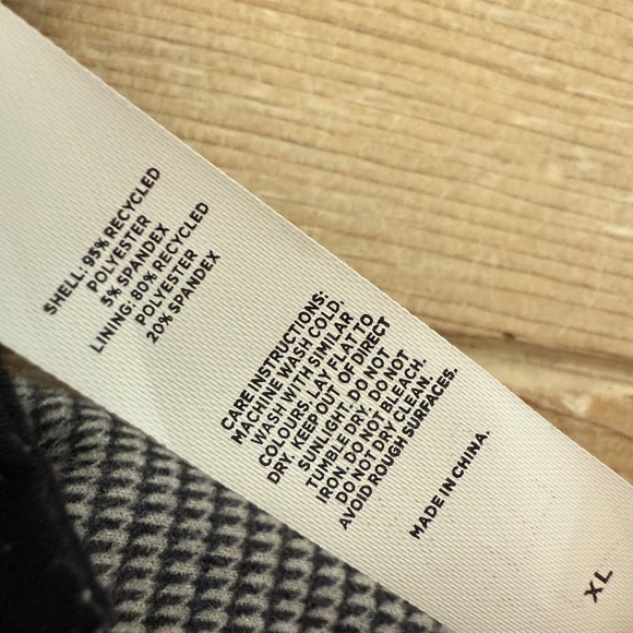 Leze The Label Pants Womens XLarge Plaid Work Pants Comfort Recycled Polyester - Picture 3 of 6